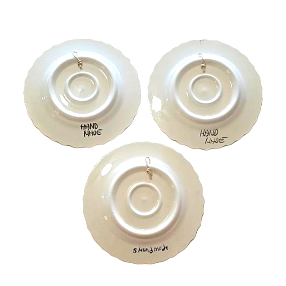 Set of 3 Turkish Handmade Ceramic Decorative Plates - Picture 8 of 9